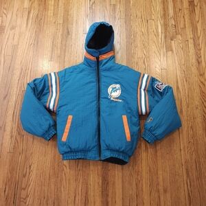 Pro Player Miami Dolphins Teal and Orange Puffer Jacket - Kids